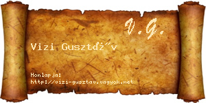 Vizi Gusztáv névjegykártya
