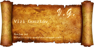 Vizi Gusztáv névjegykártya